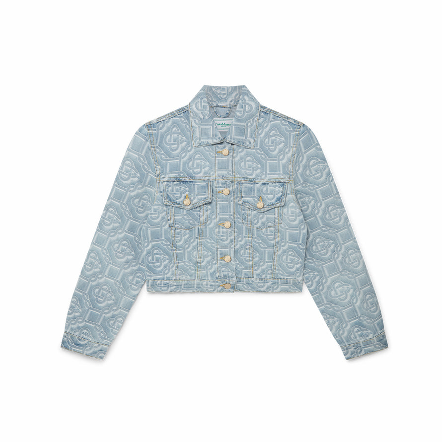 CASABLANCA WASHED HEART MONOGRAM JACKET