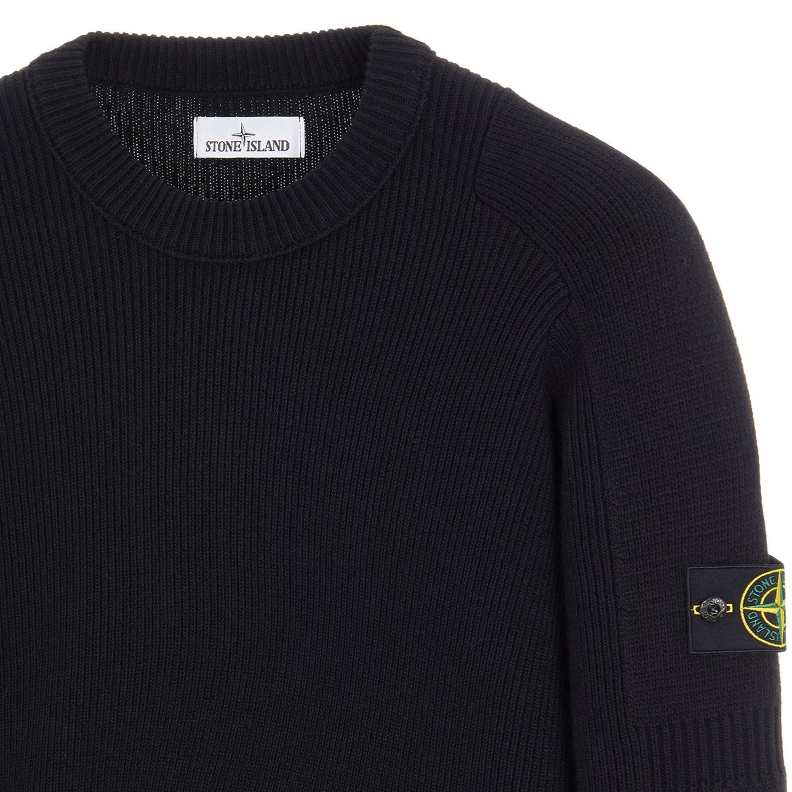 STONE ISLAND MAGLIA BLACK WOOL