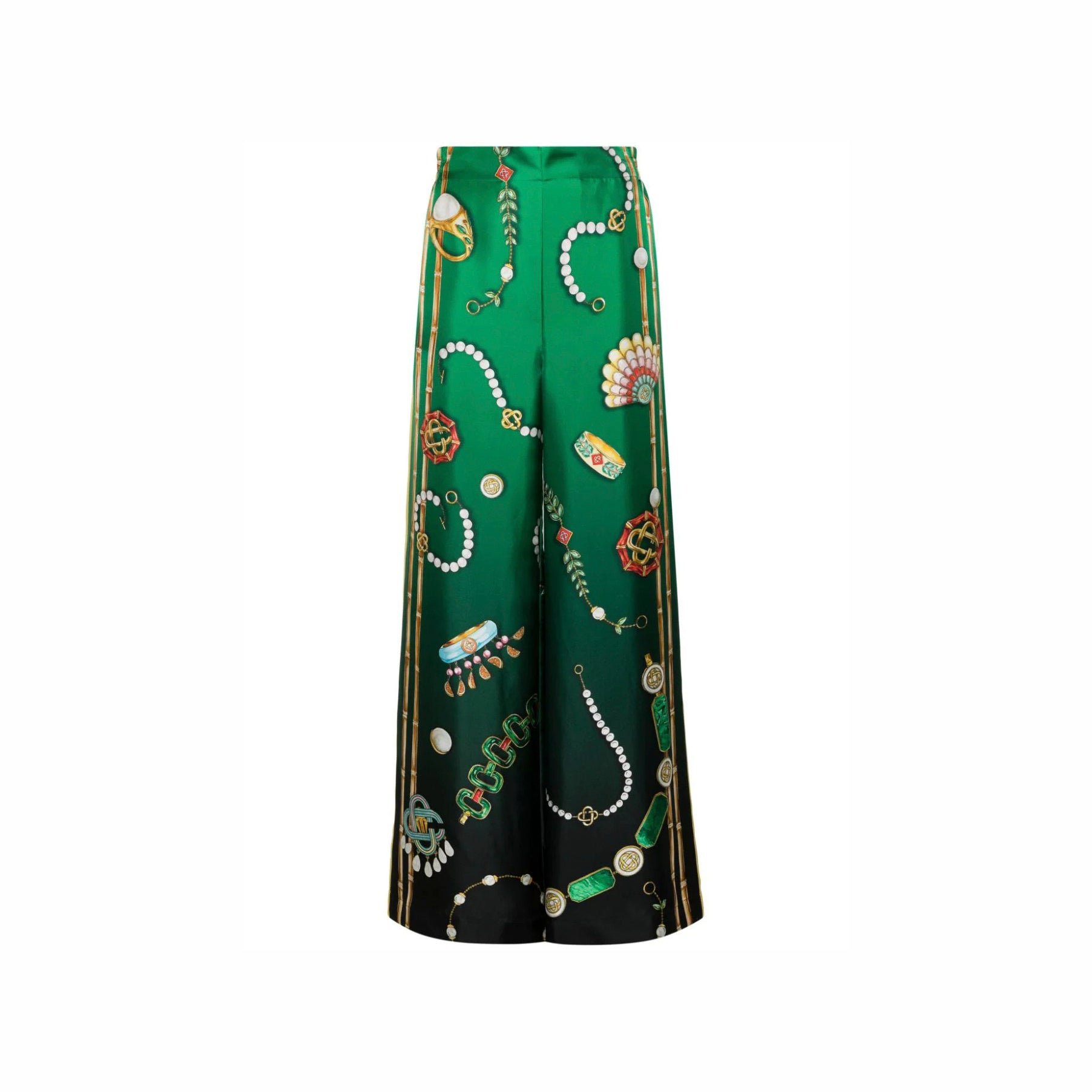 CASABLANCA PRINTED SILK TROUSERS