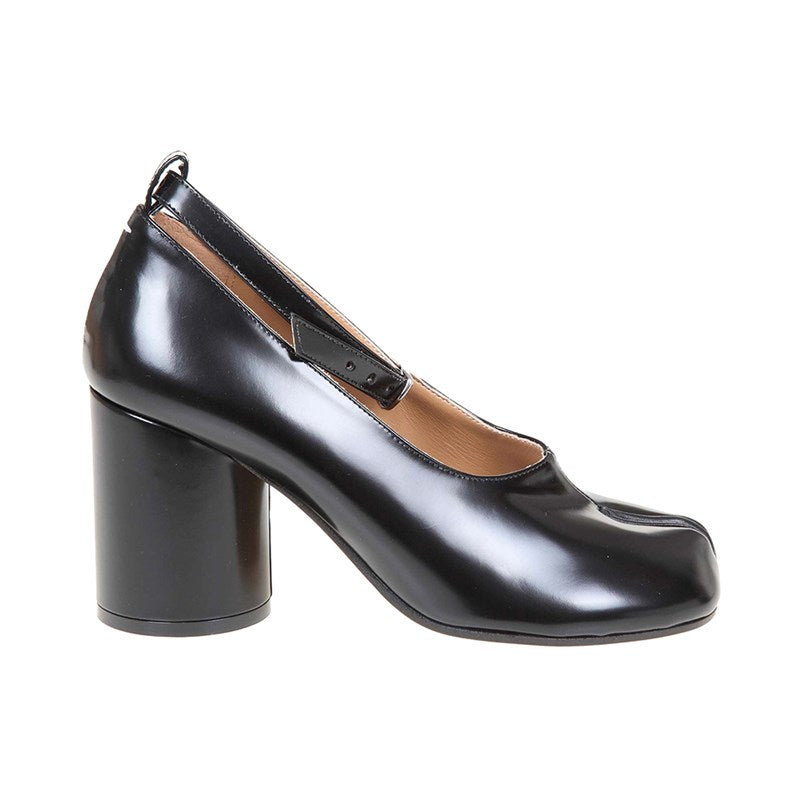 TABI LEATHER PUMPS BLACK