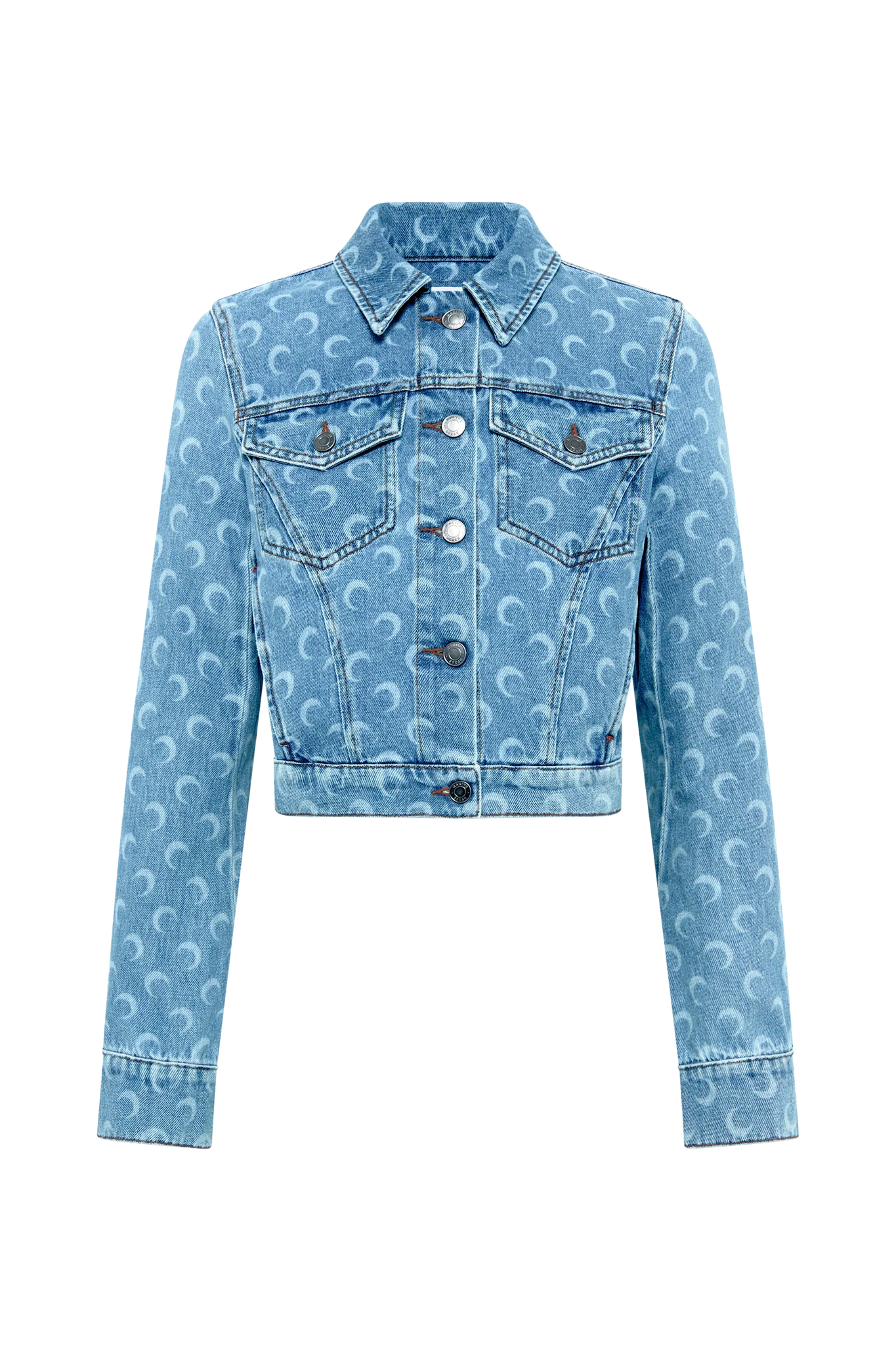 MOON LASER DENIM CROPPED JACKET