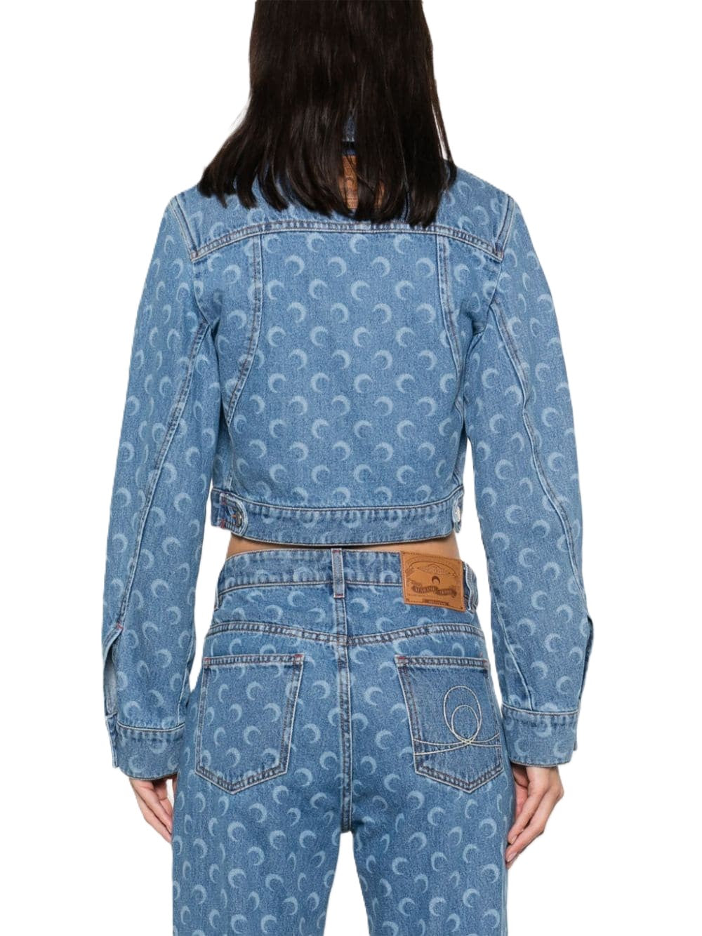 MOON LASER DENIM CROPPED JACKET