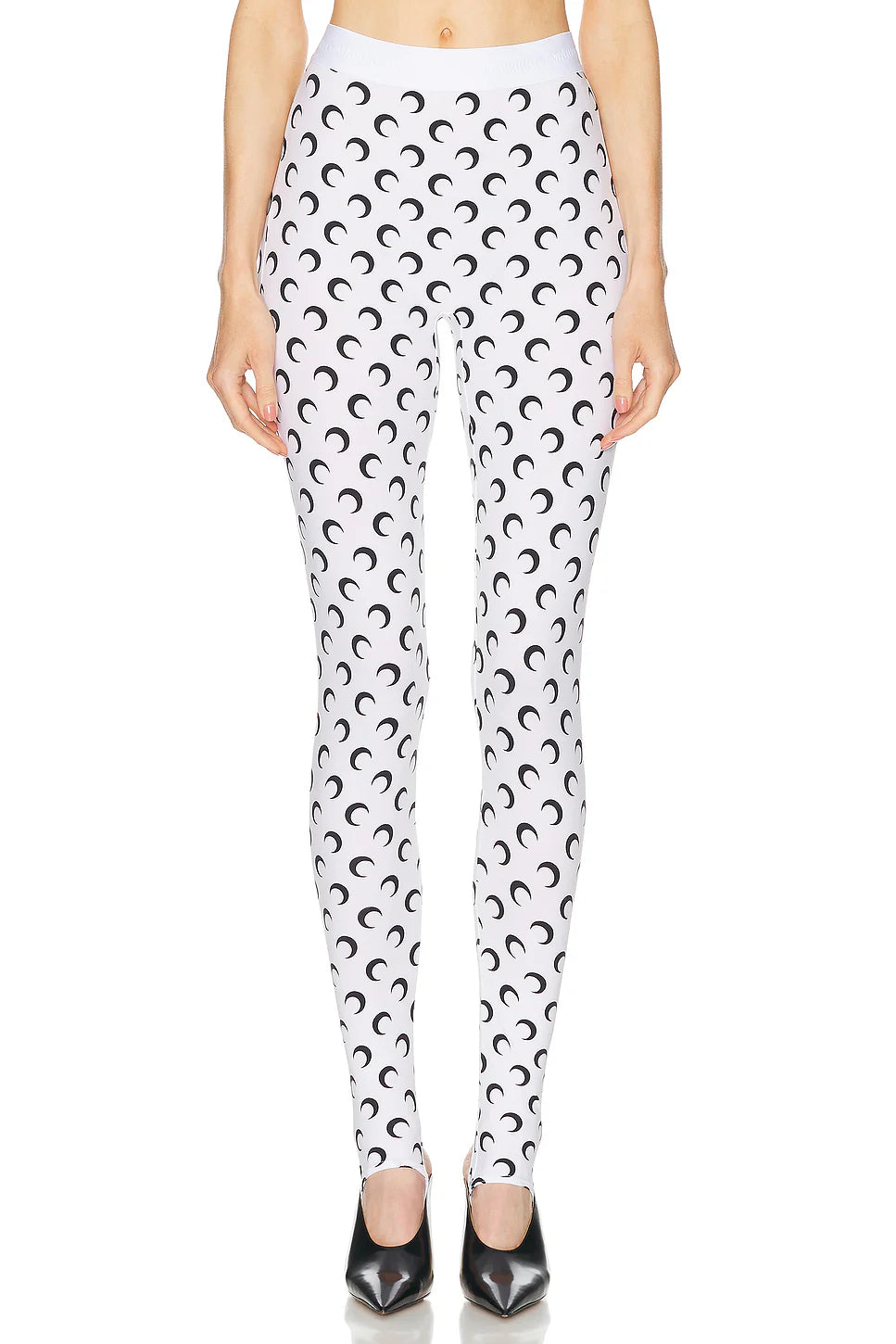 MOON PRINTED JERSEY STIRRUP LEGGINGS