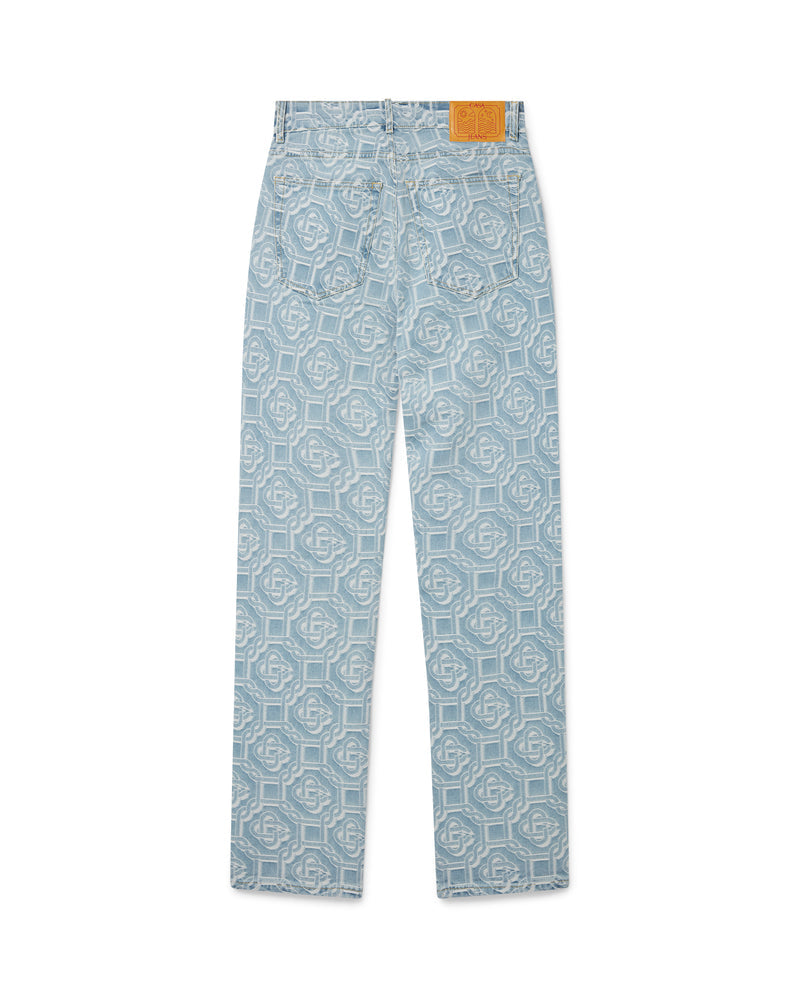 CASABLANCA MONOGRAM JACQUARD JEANS