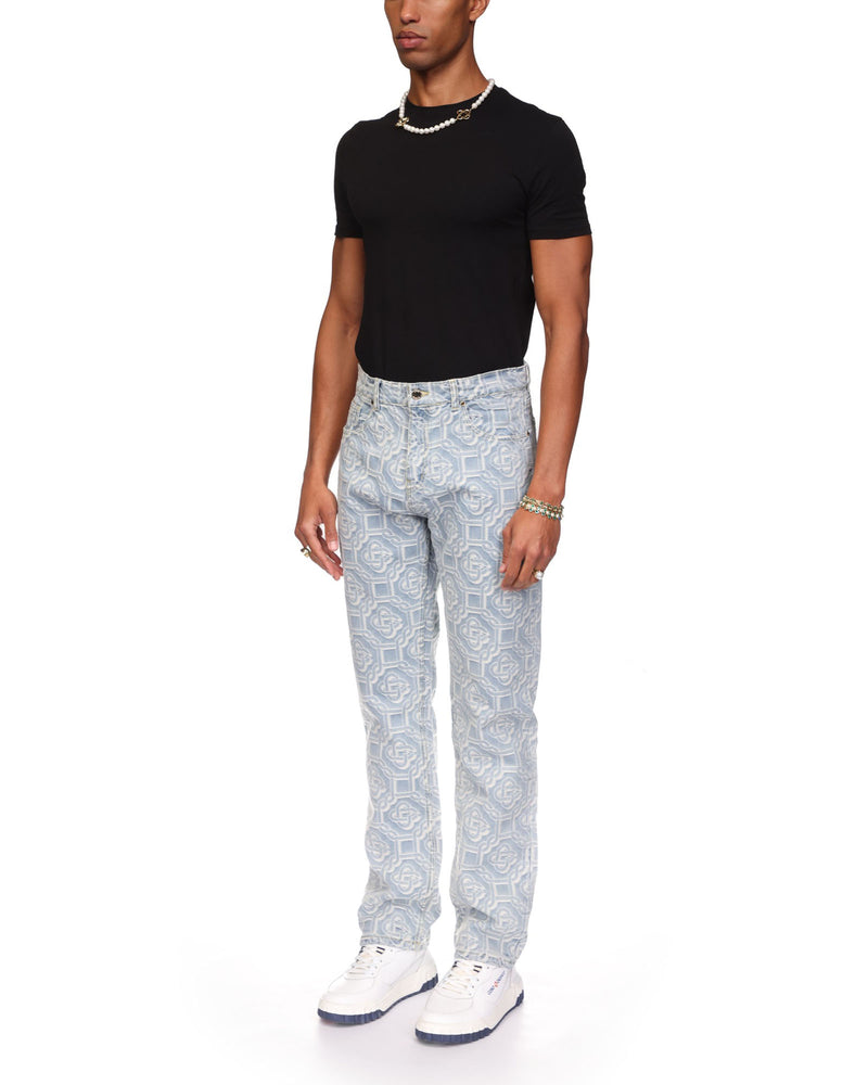 CASABLANCA MONOGRAM JACQUARD JEANS