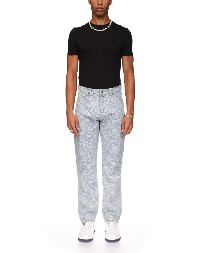 CASABLANCA MONOGRAM JACQUARD JEANS