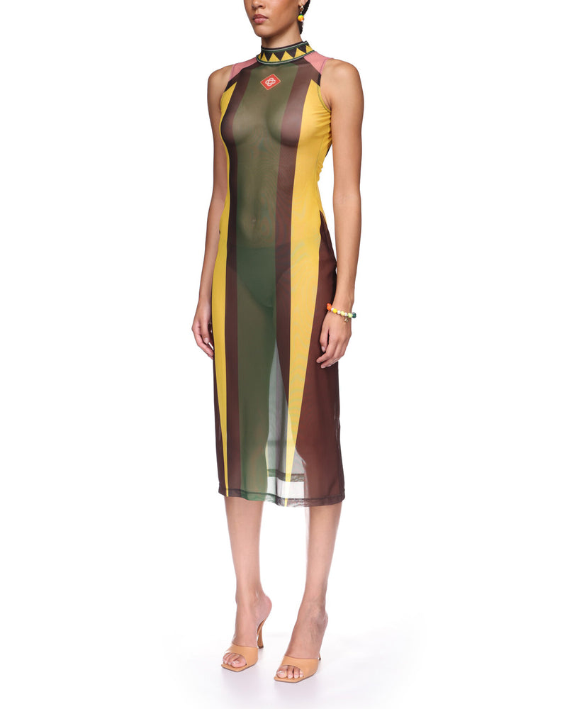 CASABLANCA MOTOR MESH DRESS