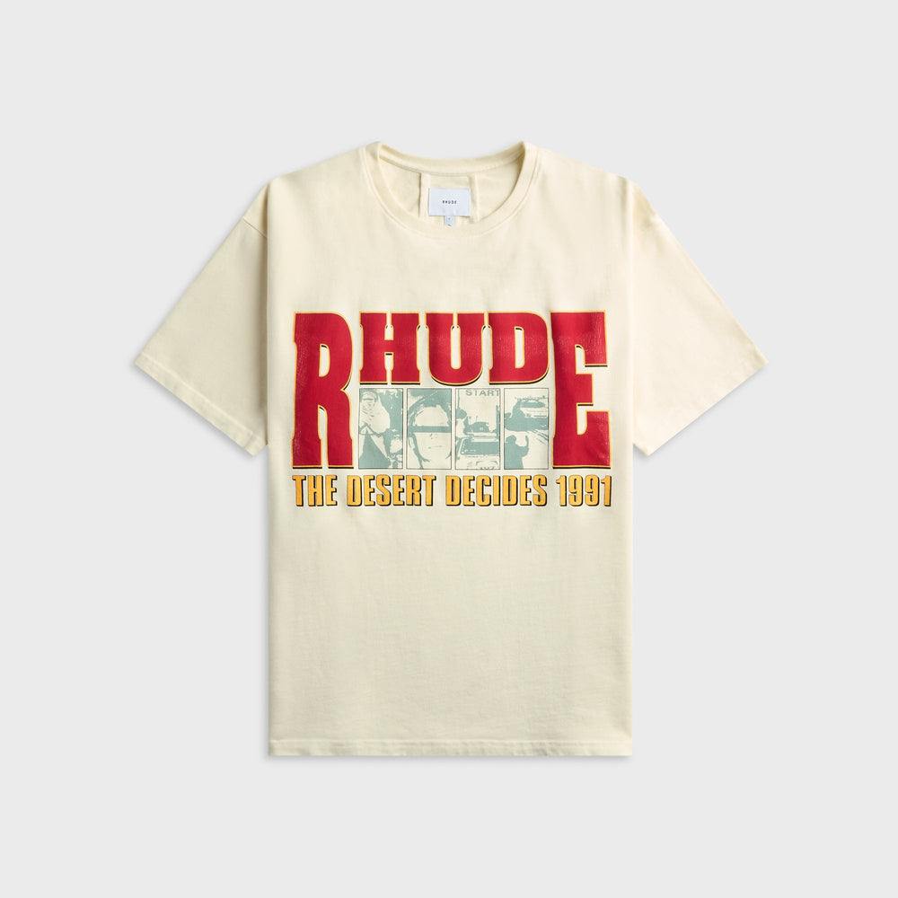 RHUDE The Desert Decides Tee Vintage White Red Multi