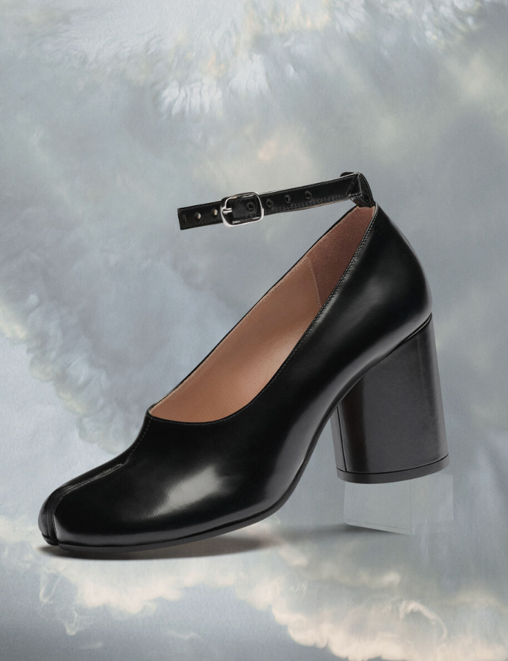 TABI LEATHER PUMPS BLACK