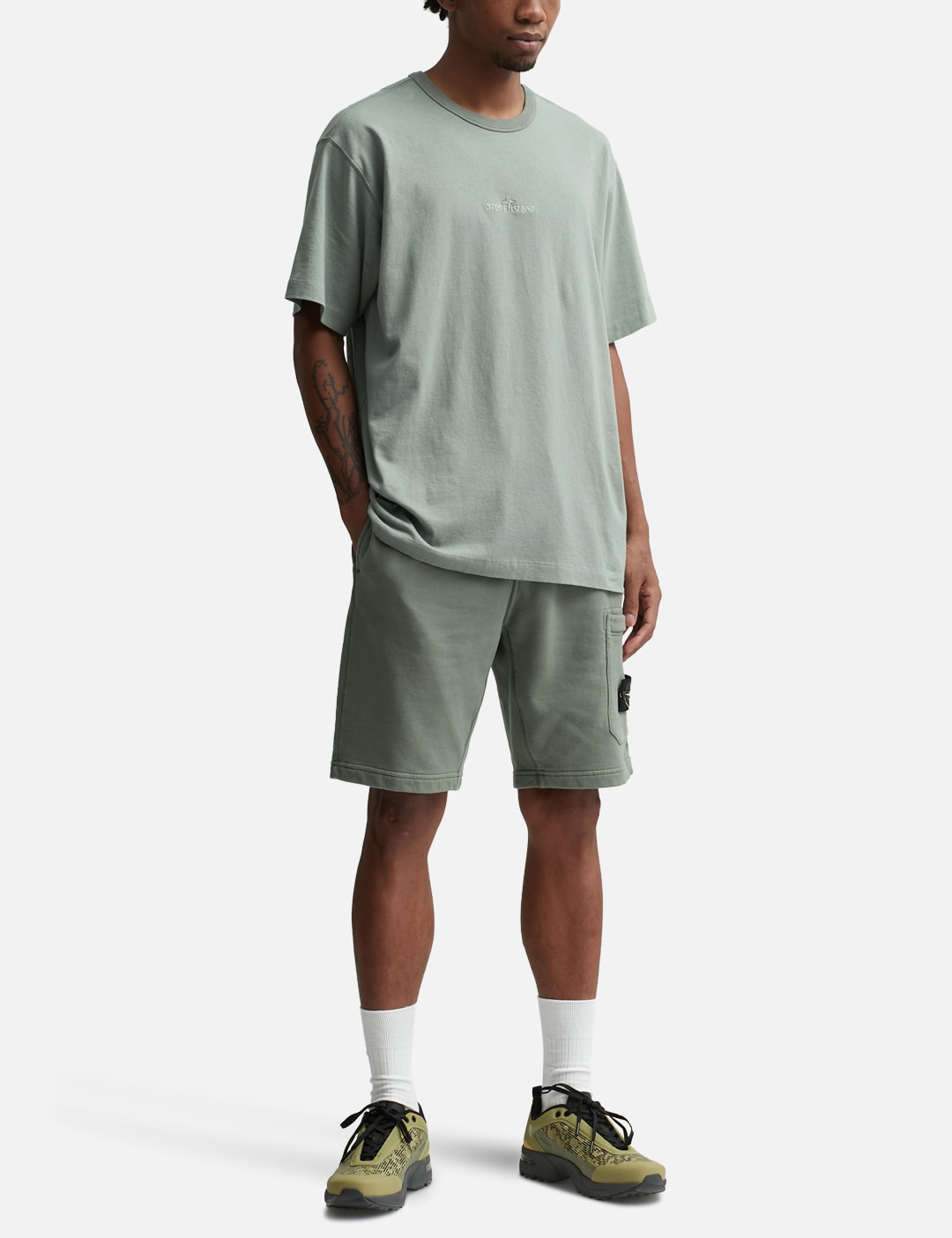 STONE ISLAND T SHIRT GREEN