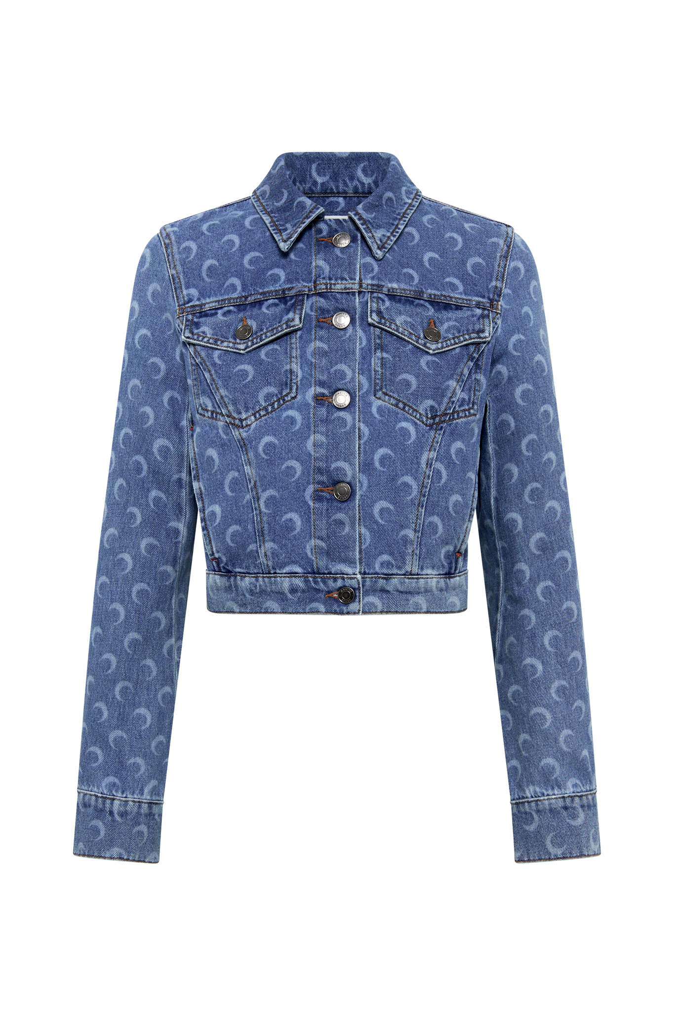 MOON LASER DENIM CROPPED JACKET