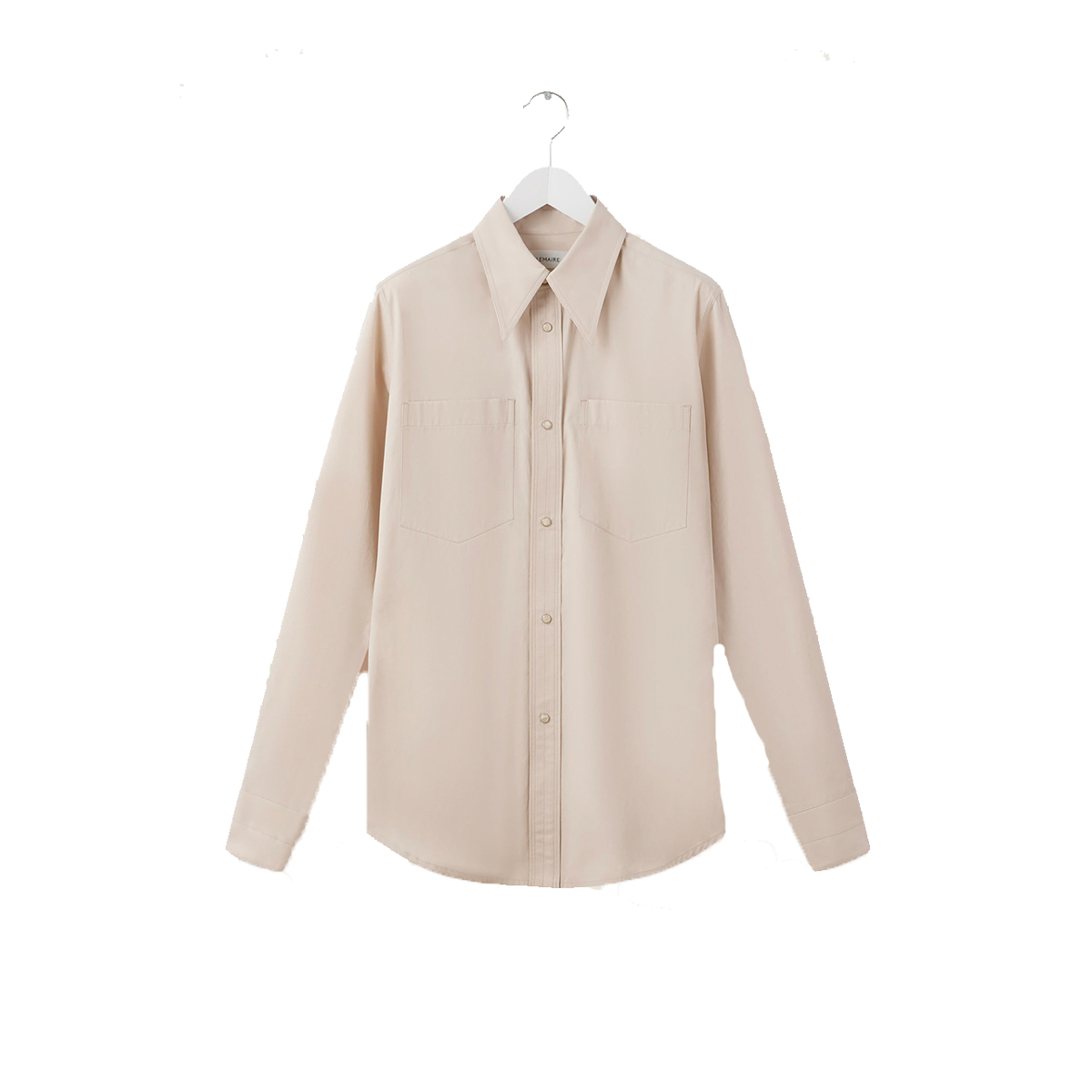 POINTED COLLAR SHIRT WITH SNAPS