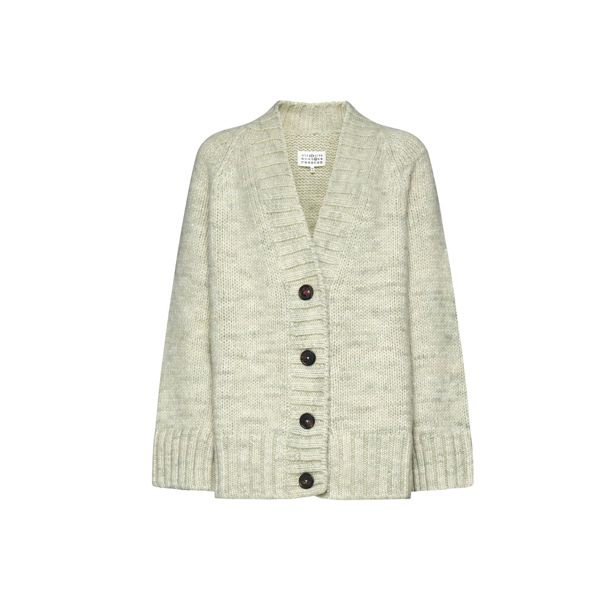 V NECK CARDIGAN PISTACHIO